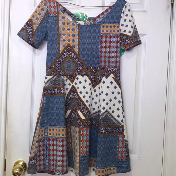 H&M Patchwork Dress - Picture 1 of 2